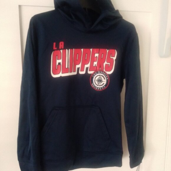 NBA Los Angeles Clippers Pull-Over Hoodie Navy Blue Youth Size Medium 10/12 NWT - Picture 2 of 11